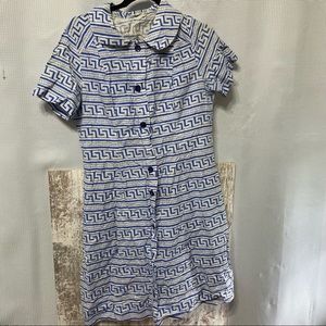Vintage 1950s 1960s Dress Kay Whitney Cotton Dress Size Medium